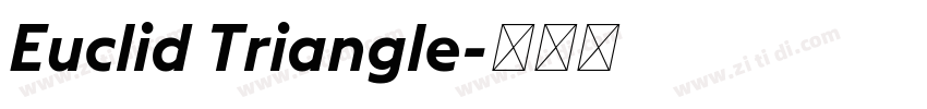 Euclid Triangle字体转换